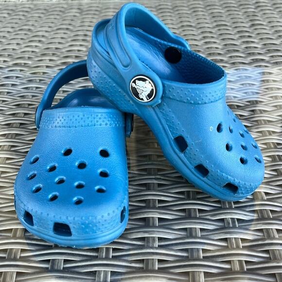 CROCS Toddler Classic Teal Blue Size 4 - Picture 1 of 5